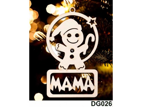 (DG026) Karácsonyi Díszgömb - Mama Mézi – Karácsonyfa dísz – Karácsonyi ajándék
