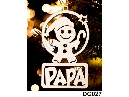 (DG027) Karácsonyi Díszgömb - Papa Mézi – Karácsonyfa díszek – Karácsonyi ajándék ötletek