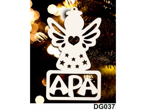 (DG037) Karácsonyi Díszgömb - Apa Angyal – Karácsonyfa díszek – Karácsonyi ajándék ötletek