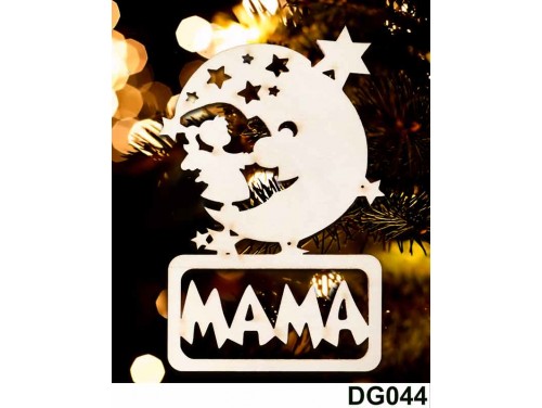 (DG044) Karácsonyi Díszgömb - Mama Hold – Karácsonyfa dísz – Karácsonyi ajándék