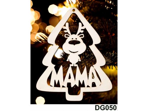 (DG050) Karácsonyi Díszgömb - Mama Fenyő - Karácsonyfa dísz – Karácsonyi ajándék