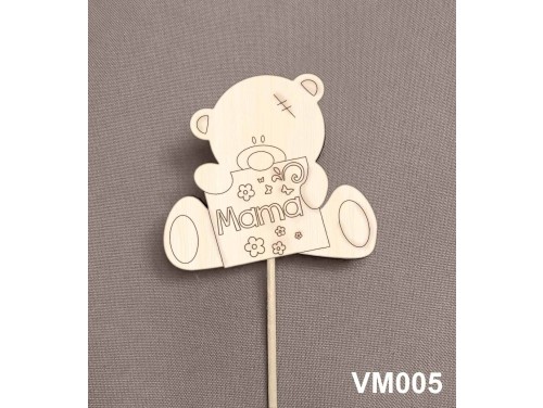 (VM005) Virág dekoráció 43 cm - Mama – Kreatív hobby naturfa - Ajándék Nagymamáknak