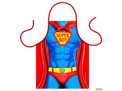 (TK041) Teli mintás kötény 50 cm x 70 cm - Super Boy – Szexi Kötény Férfiaknak