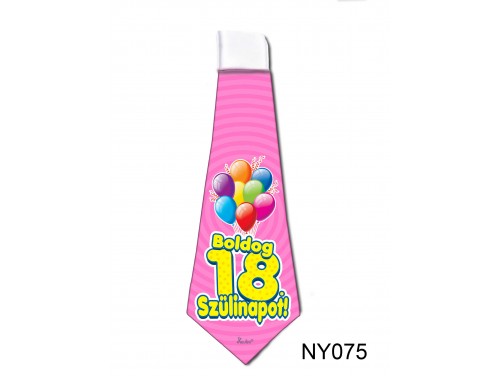 (NY075) Nyakkendő 37x13 cm - Boldog 18. Szülinapot – Szülinapi ajándék ötletek