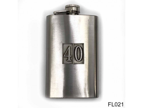 (FL021) Óncímkés flaska laposüveg - 40-es számozású  - Szülinapi Ajándék