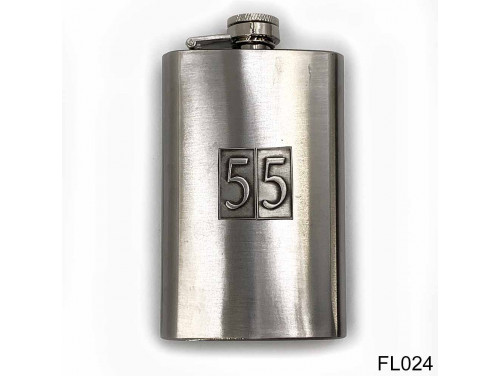 (FL024) Óncímkés flaska laposüveg - 55-ös számozású  - Szülinapi Ajándék