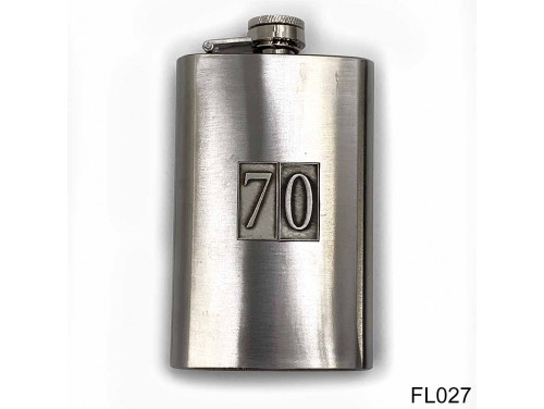 (FL027) Óncímkés flaska laposüveg - 70-es számozású  - Szülinapi Ajándék