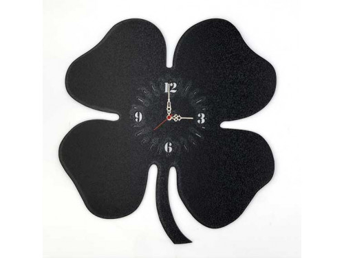 Falióra -Szerencse négylevelű lóhere fekete - Ajándék Ötletek