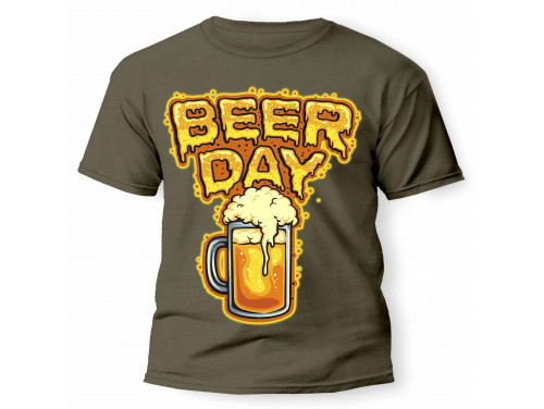 Férfi Póló - Beer day - Vicces pólók, Pamut póló