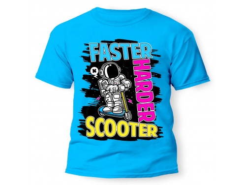 Vicces Pólók -  Faster Harder Scooter - Rolleres Póló, Rolleres Ajándék