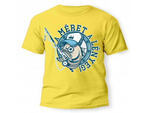 Vicces Pólók - A méret a lényeg horgász - Horgász póló, Horgász ajándék