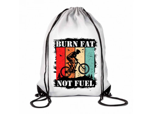 Vicces Hátizsák - Burn fat not fuel – Vicces Ajándék - Biciklis Ajándék