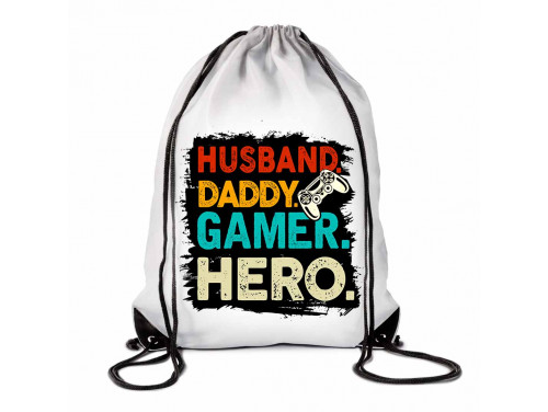 Vicces Hátizsák - Husband Daddy Gamer Hero – Vicces Ajándék - Ajándék Apának