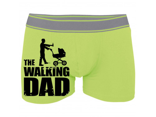 Vicces Boxeralsó - The walking Dad - Férfi Alsónadrág - Ajándék Férfiaknak - Ajándék Apának