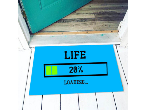 Vicces Lábtörlő Színes - Life 20% loading - Vicces Ajándék - Szülinapi Ajándék