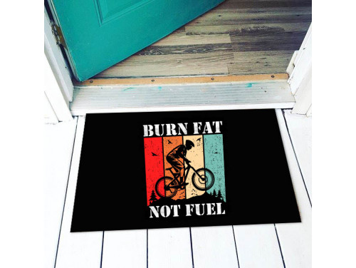 Vicces Lábtörlő Színes - Burn fat not fuel  - Vicces Ajándék - Biciklis Ajándék