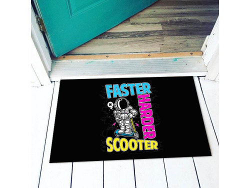 Vicces Lábtörlő Színes - Faster harder scooter  - Vicces Ajándék