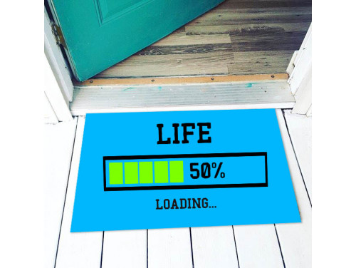 Vicces Lábtörlő Színes - Life 50% loading - Vicces Ajándék - Szülinapi Ajándék
