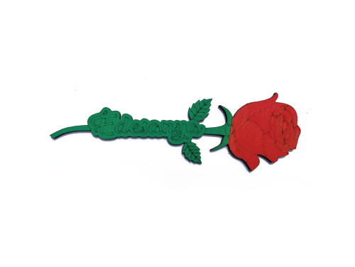 Fa Rózsa - Édesanya felirattal - Fa virág dekoráció