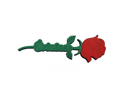 Fa Rózsa - Óvónőnek felirattal - Fa virág dekoráció