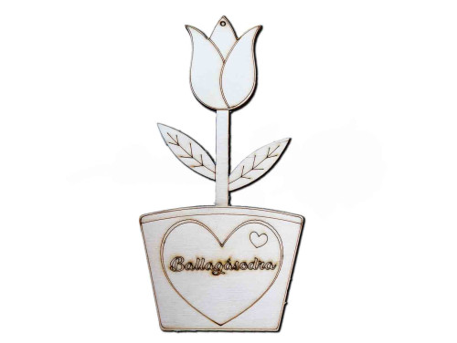 Fa Tulipán - Ballagásodra - Fa virág dekoráció - Ballagási Ajándék