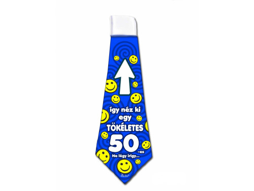(NY071) Nyakkendő 37x13 cm - Tökéletes 50-es Szülinapos – Szülinapi ajándék ötletek