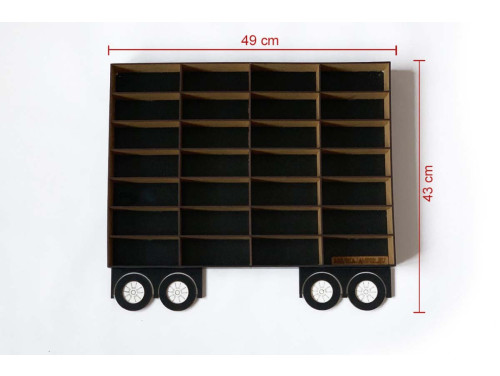 (KAM009) Fekete Pótkocsi Kamionhoz - Kisautó Tároló Kamion - Ajándék gyerekeknek