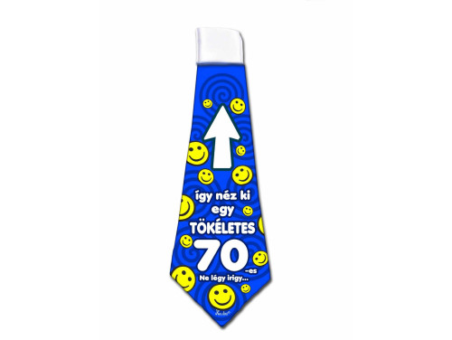(NY073) Nyakkendő 37x13 cm - Tökéletes 70-es Szülinapos – Szülinapi ajándék ötletek