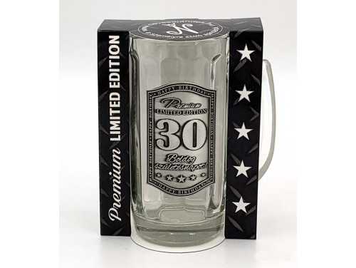 (CKK004) Fémcímkés Söröskorsó 0,3 l - Boldog 30. Szülinapot felirattal - 30. Szülinapi Ajándék