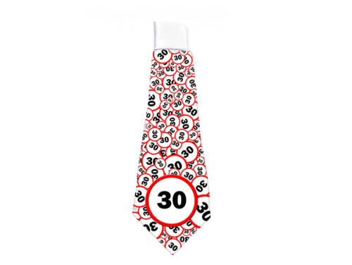 (NY003) Nyakkendő 37 cm x 13 cm - Születésnap 30 karikás – 30. Szülinapi ajándék ötletek