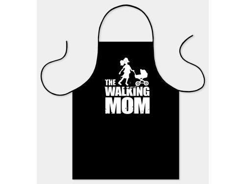 Fekete Kötény - The walking Mom - Ajándék Anyának