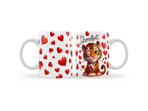 Bögre 3dl - Szeretlek Tigrises – Valentin Napi Ajándék Ötletek - Szerelmes Ajándék
