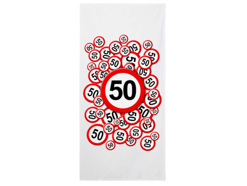 Mintás Törölköző - Strandtörölköző - 50-es karikás - Ajándék Ötlet Születésnapra
