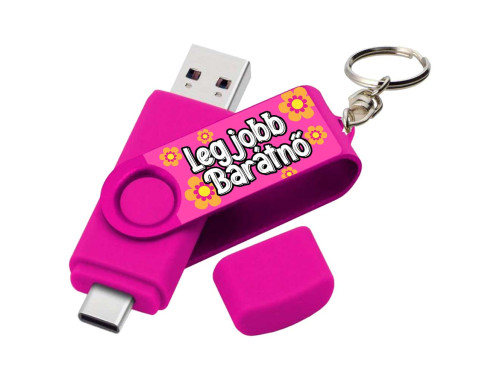 Vicces Egyedi Pendrive - 16 GB - pink - Legjobb Barátnő - Ajándék Barátnőnek