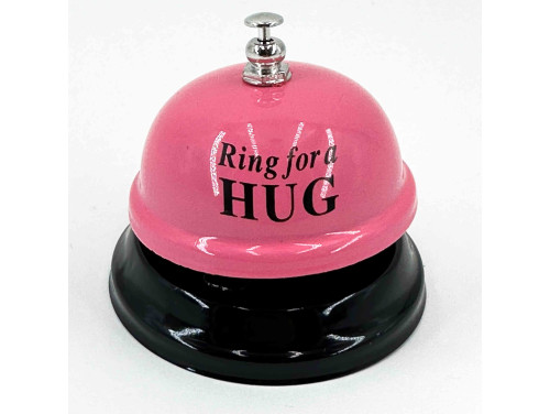 Vicces Asztali Csengő - Ring for a HUG - Rózsaszín - Vicces Ajándék