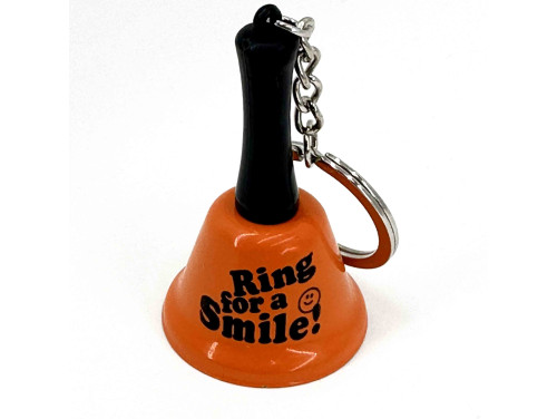 Vicces Csengő Kulcstartó - Ring for a Smile - Narancs - Vicces Ajándék