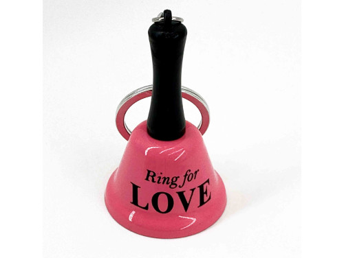 Vicces Csengő Kulcstartó - Ring for LOVE - Rózsaszín - Vicces Ajándék - Szerelmes Ajándék