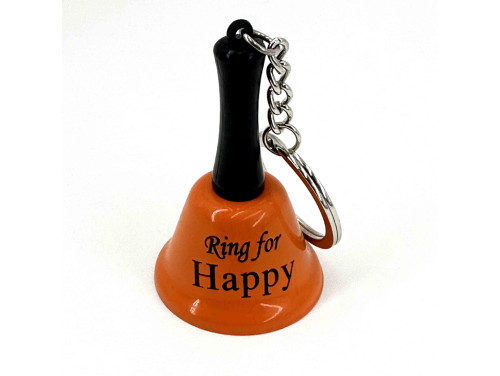 Vicces Csengő Kulcstartó - Ring for Happy - Narancs - Vicces Ajándék