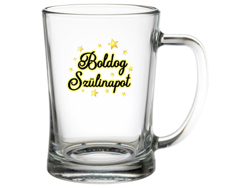 (SS001) - Söröskorsó - 500 ml - Boldog Szülinapot - Ajándék Szülinapra