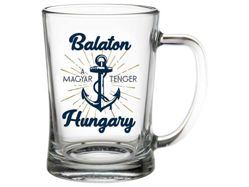 (SS068) - 6 dl - Balatonos Söröskorsó - Balaton A Magyar Tenger - Balatonos Ajándéktárgy - Balaton Souvenir