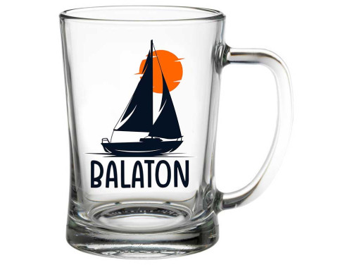 (SS071) - 6 dl - Balatonos Söröskorsó - Balaton - Vitorlás - Balatonos Ajándéktárgy - Balaton Souvenir