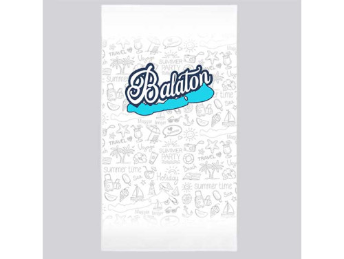 (MT040) Balaton Mintás Törölköző - Strandtörölköző - Balaton - Balatonos Ajándék - Balaton Souvenir