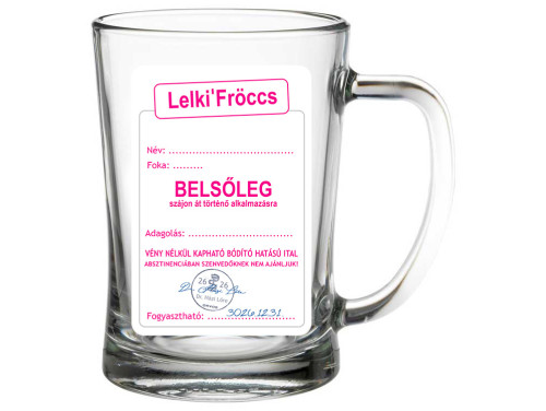 (SS128) - Söröskorsó - 500 ml - Lelki Fröccs - Vicces Ajándék Ötlet