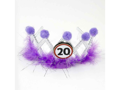 (TIA003) Tiara - Boldog 20 Szülinapot - Születésnapi Ajándék