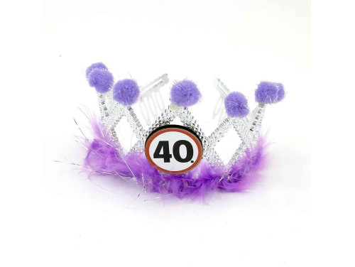 (TIA005) Tiara - Boldog 40 Szülinapot - Születésnapi Ajándék
