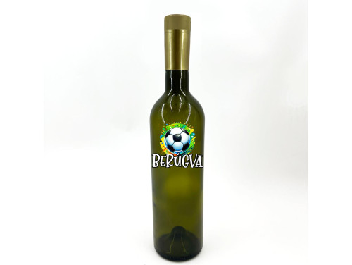 (BUZ153) Borosüveg - 750 ml - Berúgva - Zöld Boros Palack - Szurkolói Ajándék