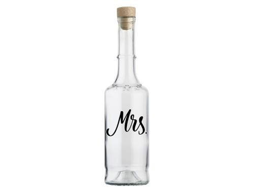 (PU162) - Pálinkás Üveg - 500 ml - MRS. - Esküvői Kellék - Ajándék Évfordulóra