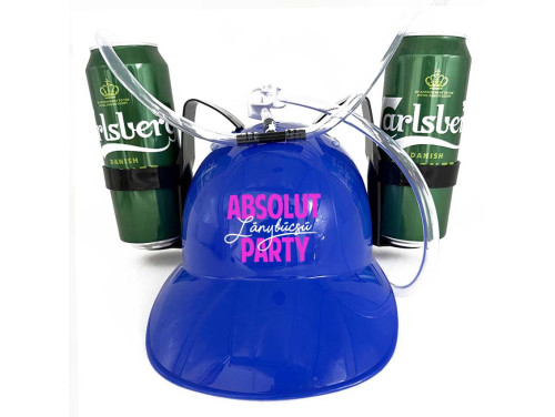 (SSI176) Absolut Lánybúcsú Party - KÉK - Sörsisak - Ajándék Lánybúcsúra - Lánybúcsús Party Kellék, Party Kiegészítő - másolat