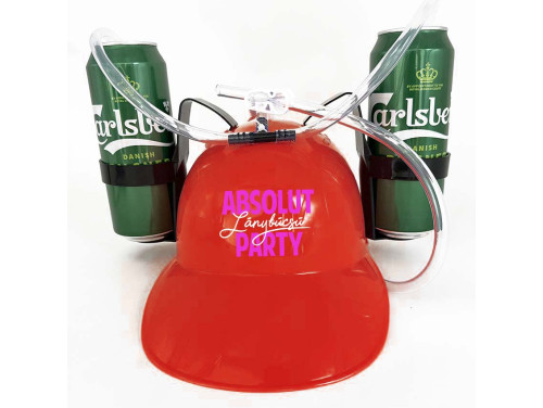 (SSI176) Absolut Lánybúcsú Party - PIROS - Sörsisak - Ajándék Lánybúcsúra - Lánybúcsús Party Kellék, Party Kiegészítő - másolat