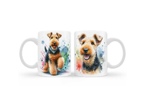 (B1151) Airedale Terrier - Kutyás Bögre, 3 dl - Kutyás Ajándékok - Ajándék Kutyatulajdonosoknak